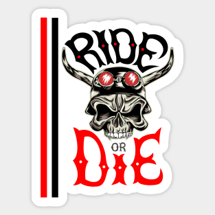 SKULL - RIDE OR DIE Sticker